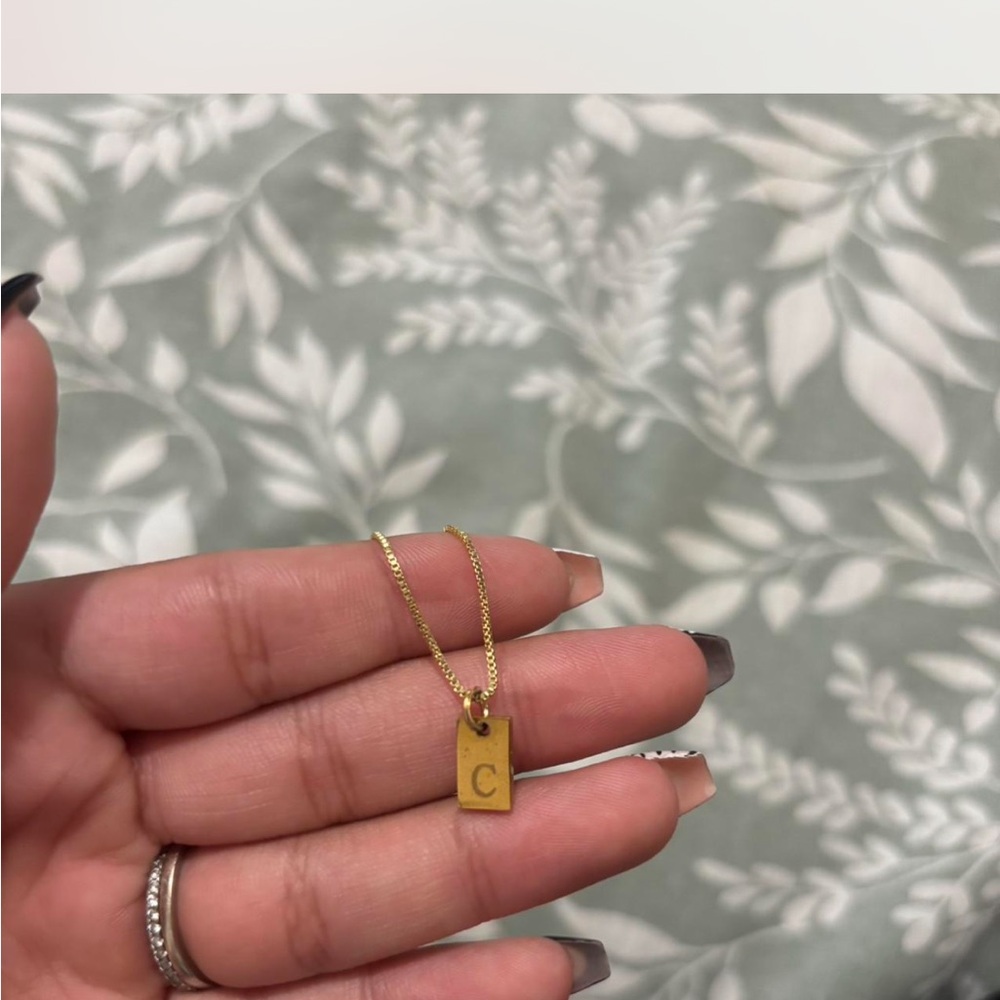 Gold Initial Pendant Necklace